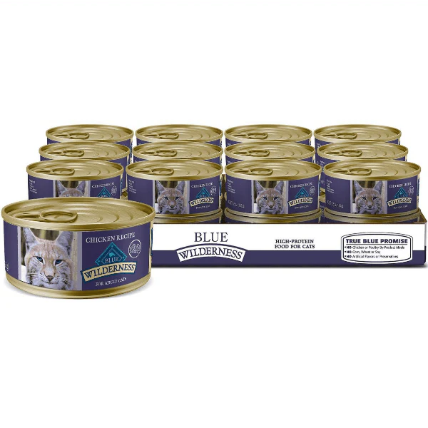 BLUE Wilderness Grain Free Chicken Recipe Canned Cat Food, 5.5oz - Image 6