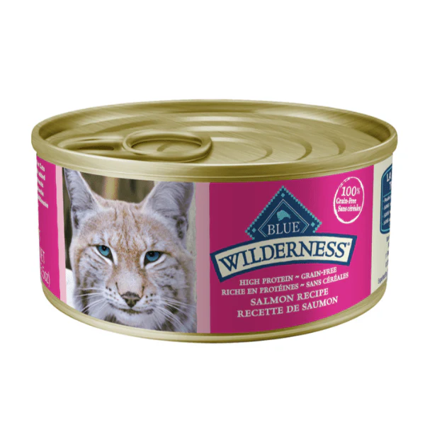 BLUE Wilderness Grain Free Salmon Recipe Canned Cat Food, 5.5oz