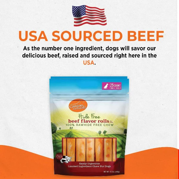 Canine Naturals Hide Free Beef Rolls Dog Chew - Image 7
