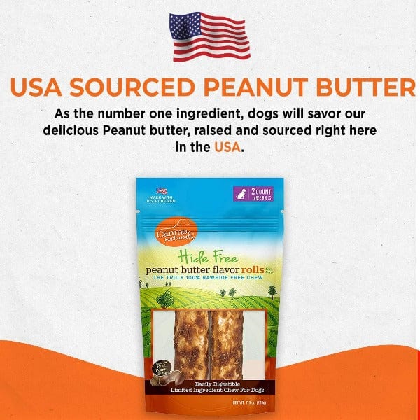 Canine Naturals Hide Free Peanut Butter Rolls Dog Chew - Image 7