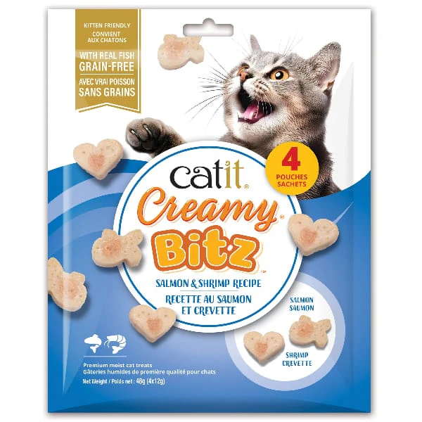 Catit Creamy Bitz Salmon & Shrimp Recipe Cat Treats
