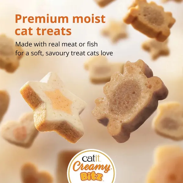 Catit Creamy Bitz Tuna & Crab Recipe Cat Treats - Image 2