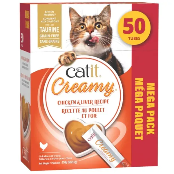 Catit Creamy Lickable Chicken & Liver Recipe Cat Treat - Image 14