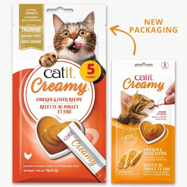 Catit Creamy Lickable Chicken & Liver Recipe Cat Treat - Image 2