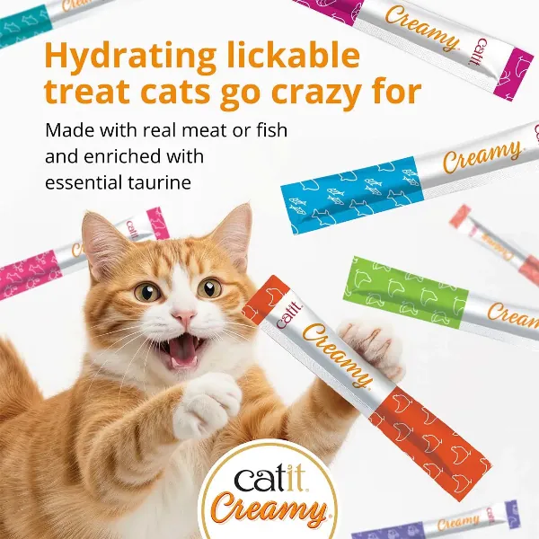Catit Creamy Lickable Chicken & Liver Recipe Cat Treat - Image 3