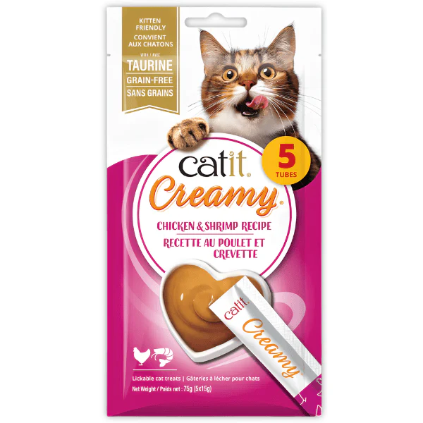 Catit Creamy Lickable Chicken & Shrimp Recipe Cat Treats - Image 12