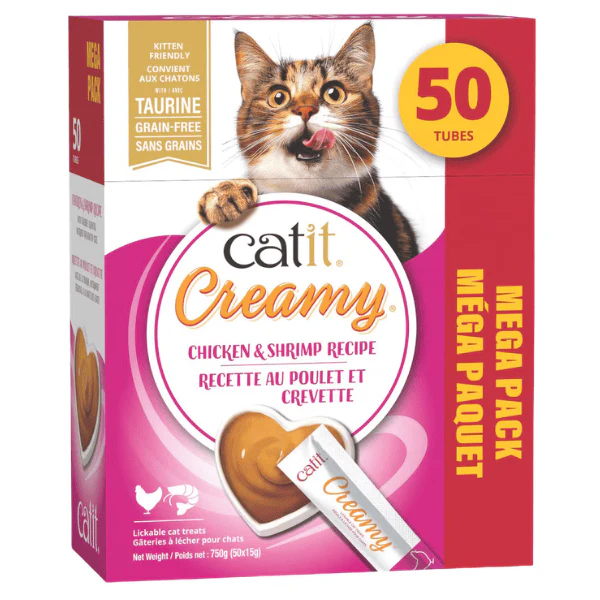 Catit Creamy Lickable Chicken & Shrimp Recipe Cat Treats - Image 14