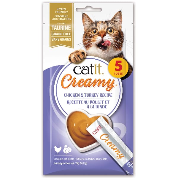 Catit Creamy Lickable Chicken & Turkey Recipe Cat Treats