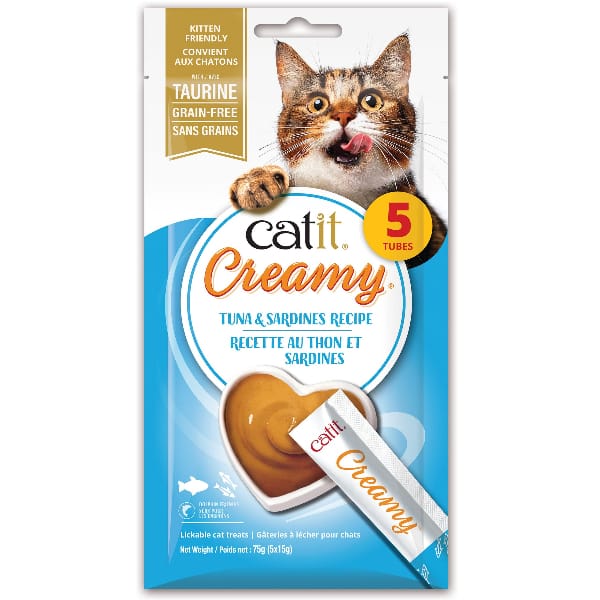 Catit Creamy Lickable Tuna & Sardines Recipe Cat Treats