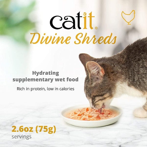 Catit Divine Shreds Chicken with Salmon & Pumpkin Cat Food Topper - Image 3