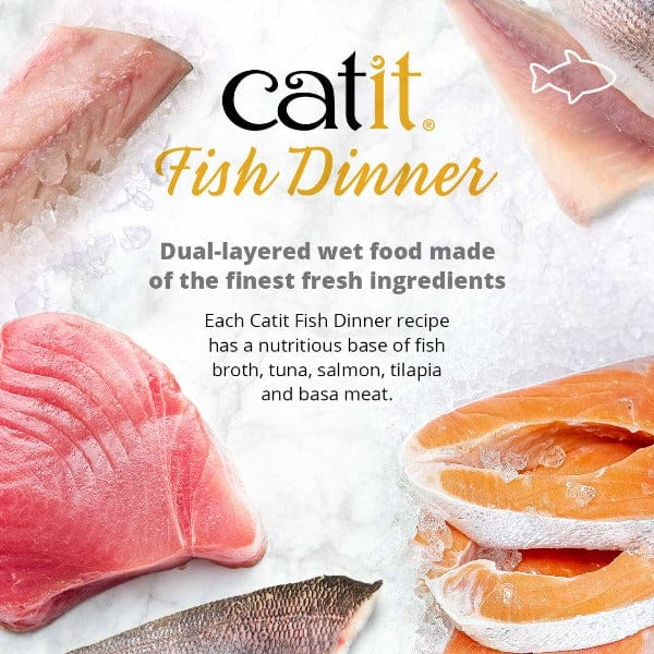 Catit Fish Dinner with Whitefish & Pumpkin Wet Cat Food - Image 2