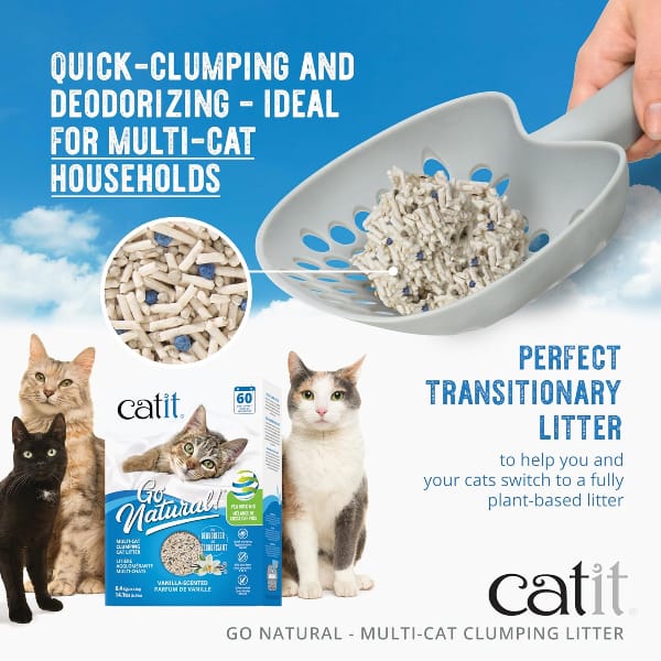 Catit Go Natural! Pea Husk Mix Multi-Cat Clumping Cat Litter, 6.4kg - Image 3