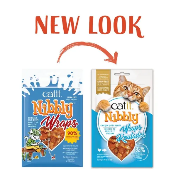 Catit Nibbly Wraps Chicken and Fish Recipe Cat Treats - Image 2