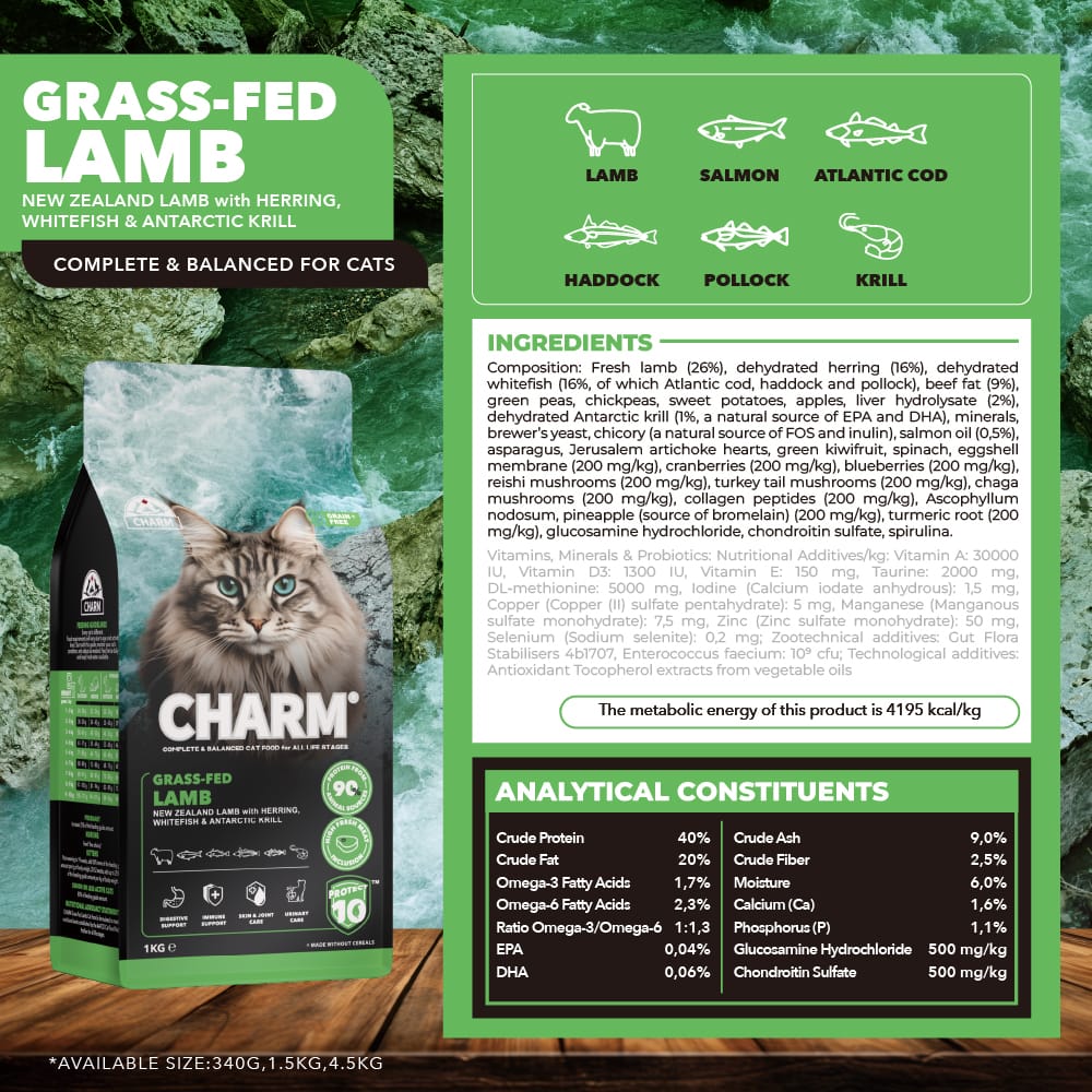 CHARM Grass-Fed Lamb Dry Cat Food - Image 10