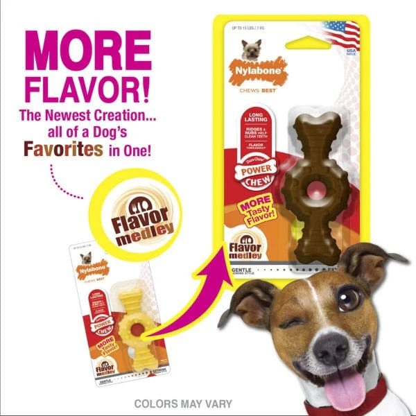 Nylabone Power Chew Textured Ring Bone Dog Chew Toy - Image 2