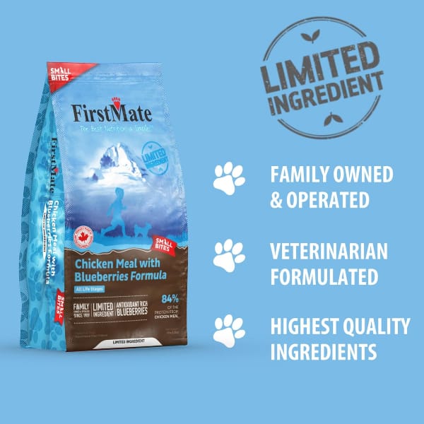 FirstMate Limited Ingredient Chicken Meal with Blueberries Formula Small Bites Dry Dog Food, 4lb - Image 5