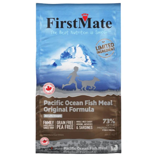 FirstMate Limited Ingredient Pacific Ocean Fish Meal – Original Formula Dry Dog Food, 25lb