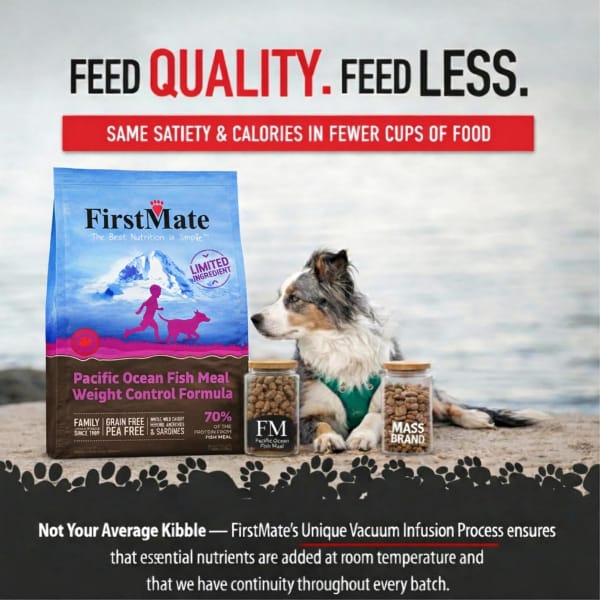 FirstMate Limited Ingredient Pacific Ocean Fish Meal – Weight Control Formula Dry Dog Food, 25lb - Image 4