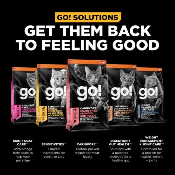 Go! Solutions Carnivore Grain-Free Salmon & Cod Recipe Dry Cat Food - Image 5