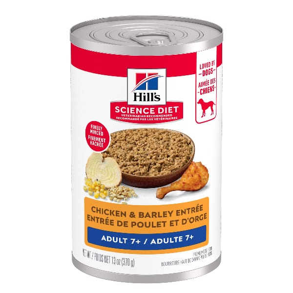Science Diet Chicken & Barley Entree Adult 7+ Canned Dog Food, 13oz