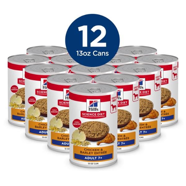 Science Diet Chicken & Barley Entree Adult 7+ Canned Dog Food, 13oz - Image 8