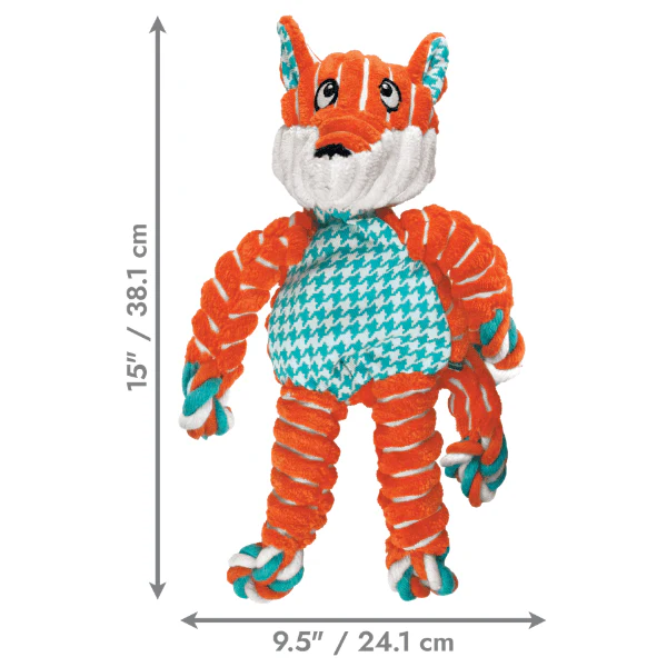 KONG Floppy Knots Fox Dog Toy - Image 5
