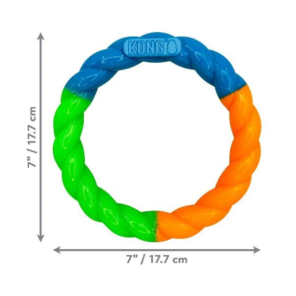 KONG Twistz High-Viz Ring Dog Toy - Image 3