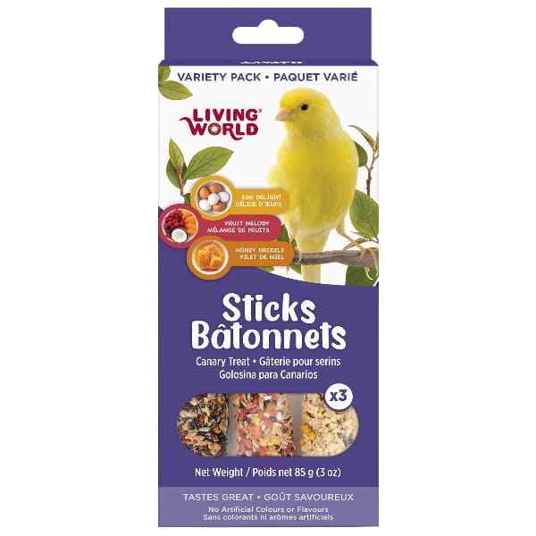 Living World Canary Treat Sticks - Variety Pack