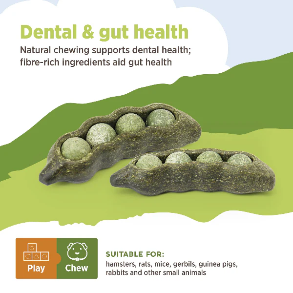 Living World Edible Pea Pods Chew Toy - Image 3