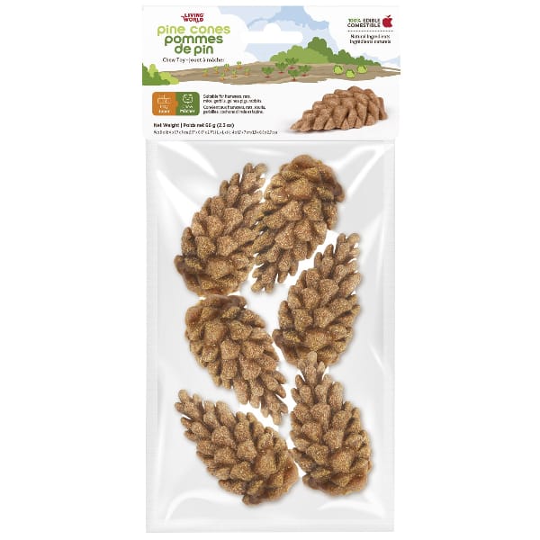 Living World Edible Pine Cones Chew Toy