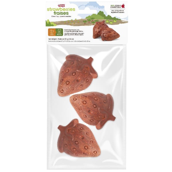 Living World Edible Strawberries Chew Toy