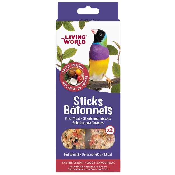 Living World Finch Treat Sticks - Fruit Melody