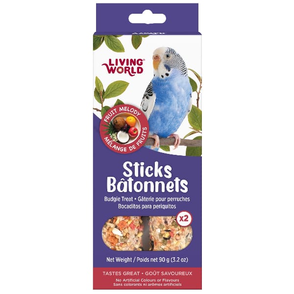 Living World Budgie Treat Sticks - Fruit Melody