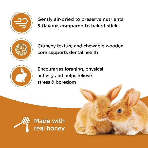 Living World Rabbit Treat Sticks - Honey Flavour - Image 3