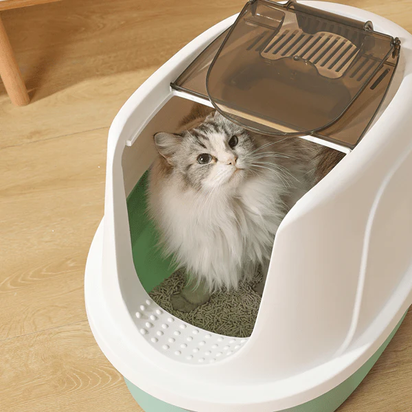 M-PETS Eco Tima Sea Hooded Cat Litter Box - Image 2