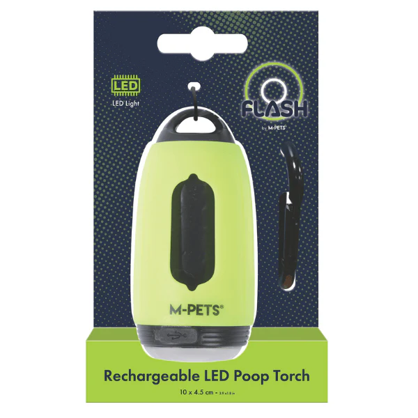 M-PETS FLASH LED Poop Torch Green