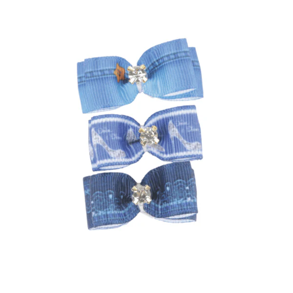 M-PETS GLAM Hair Accessories for Pets Rubber Band | Red & Blue - Image 4
