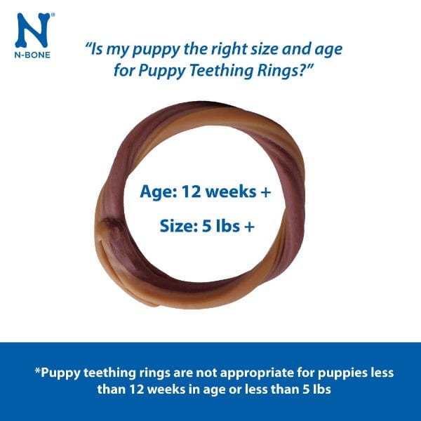 N-Bone Puppy Teething Rings; Chicken Flavour - Image 2
