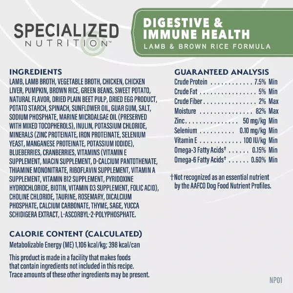 Natural Balance Specialized Nutrition Digestive & Immune Health Stew Canned Dog Food - Image 5