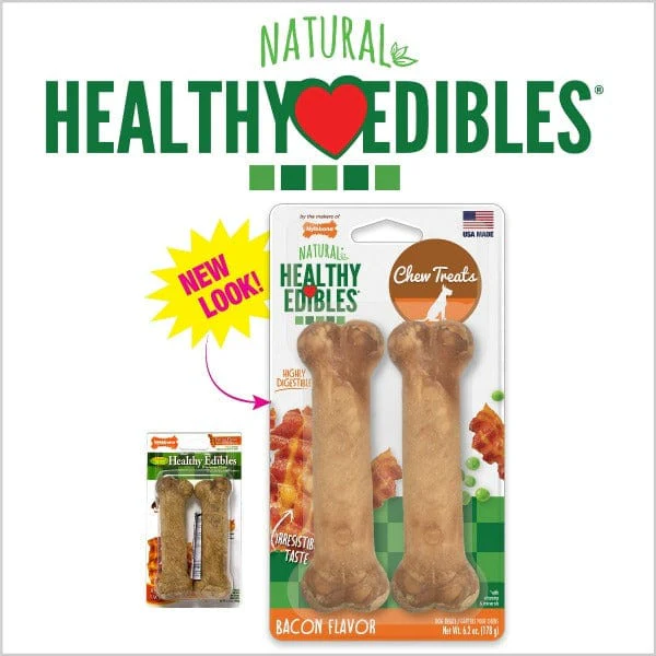 Nylabone Healthy Edibles Bacon Flavour Wolf Dog Chew - Image 6