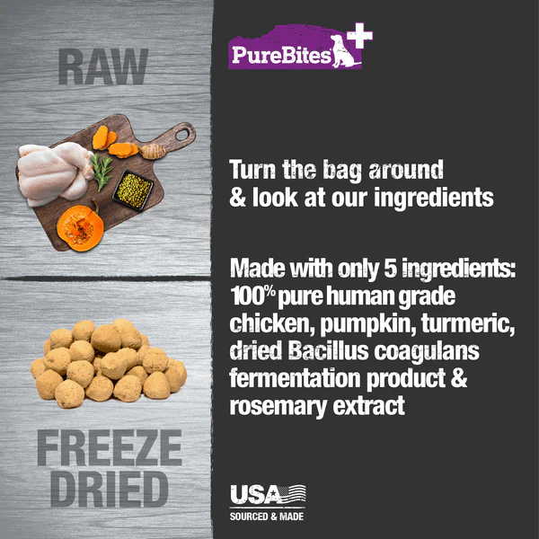 PureBites+ Digestion Freeze Dried Dog Treats, 85g - Image 2