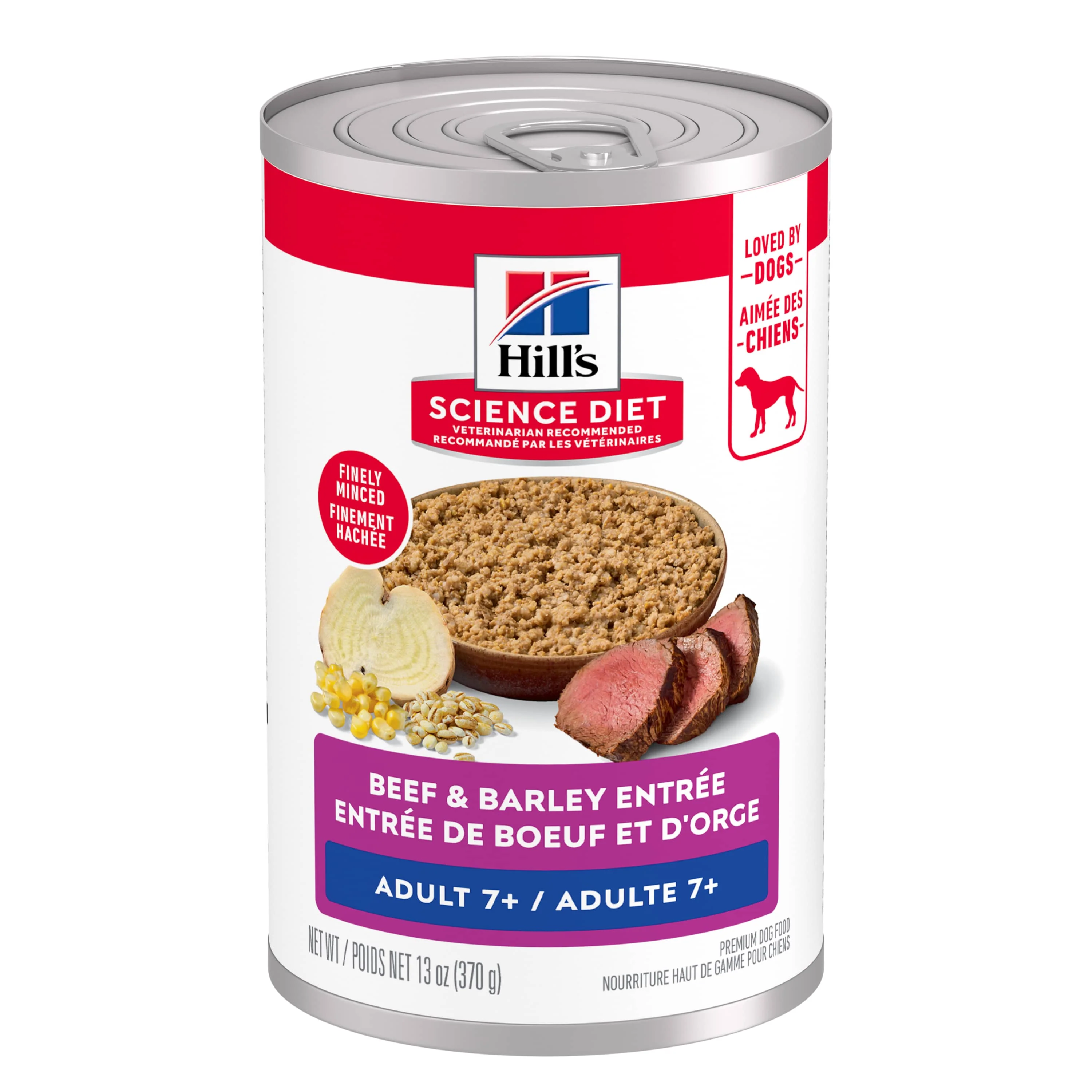Science Diet Beef & Barley Entree Adult 7+ Canned Dog Food, 13oz