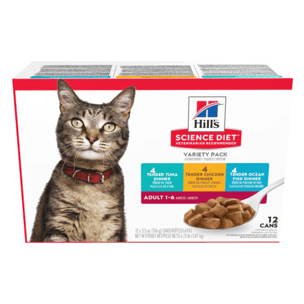 Science Diet Adult Morsels Canned Cat Food Variety Pack