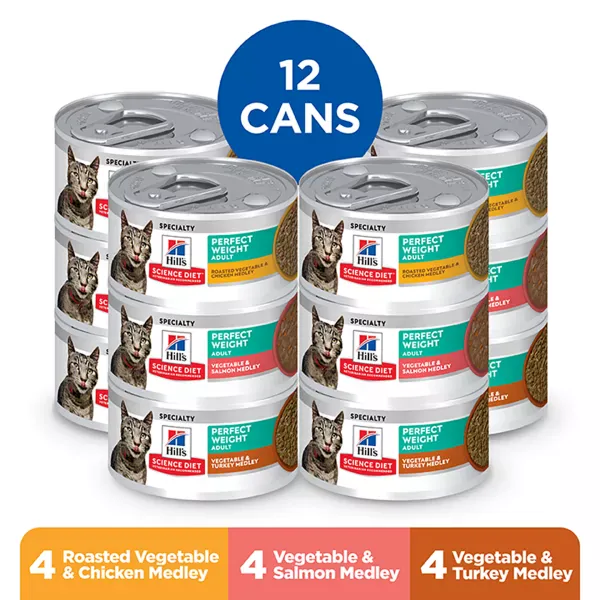 Science Diet Adult Perfect Weight Medley Canned Cat Food Variety Pack - Image 5