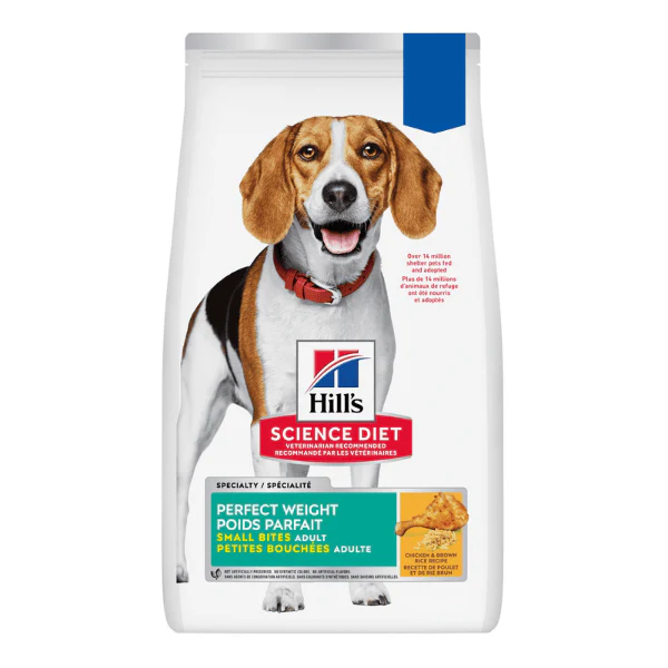Science Diet Adult Perfect Weight Small Bites Chicken Recipe Dry Dog Food, 4lb