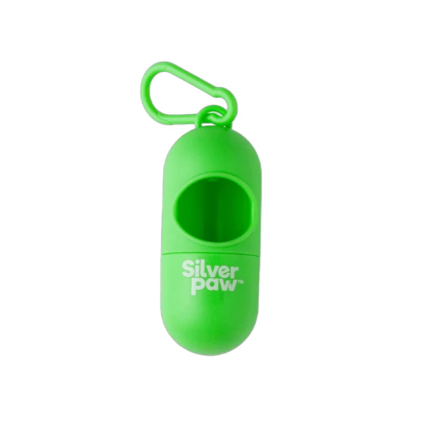 Silver Paw Pill Shaped Waste Bag Holder - Image 3