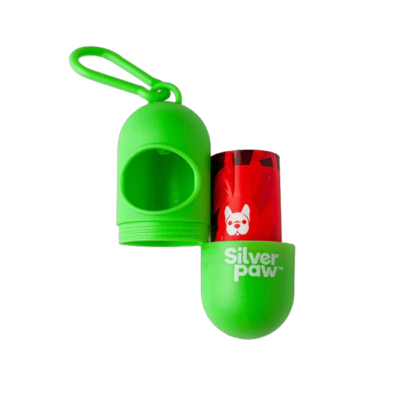 Silver Paw Pill Shaped Waste Bag Holder - Image 7