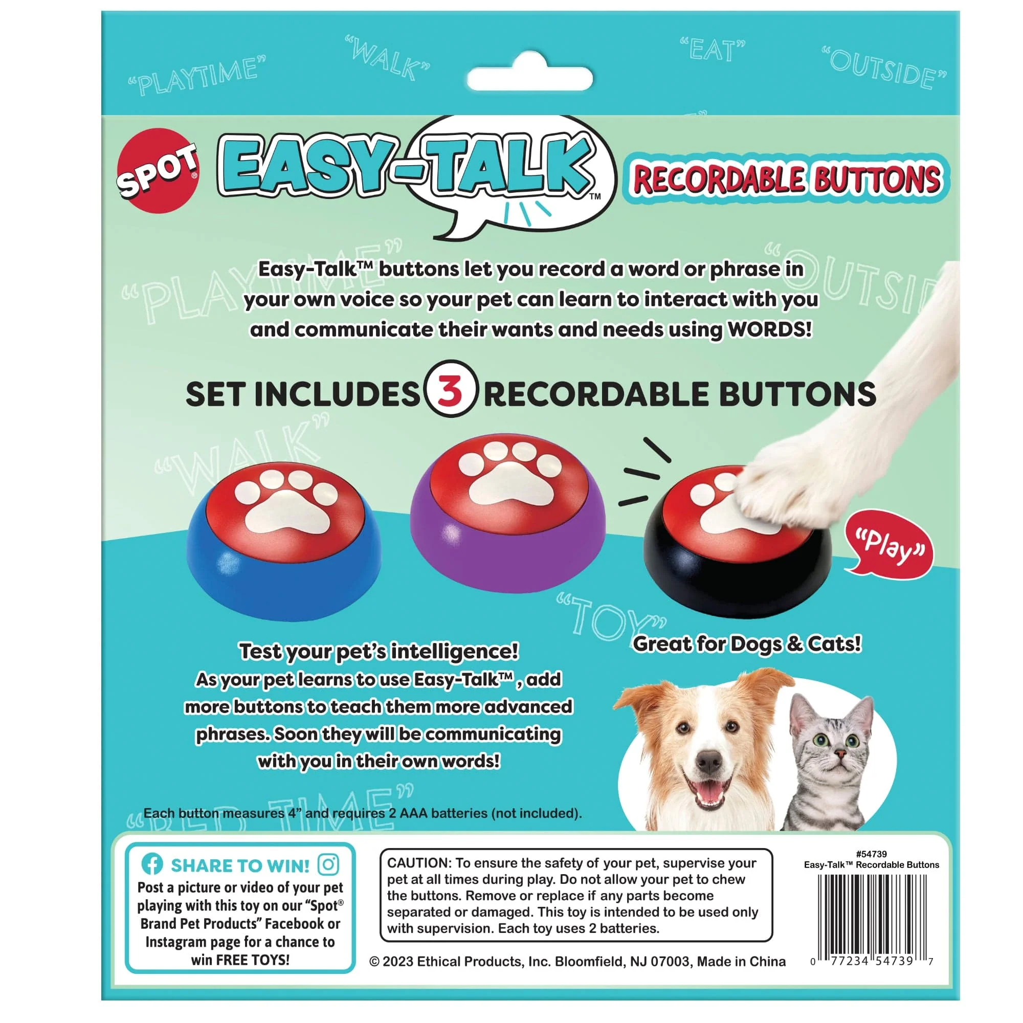 Spot Easy-Talk Recordable Buttons for Pets - Image 3