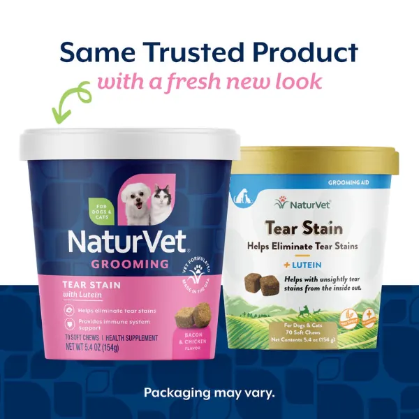NaturVet Tear Stain Supplement with Lutein Soft Chews For Dogs & Cats - Image 2