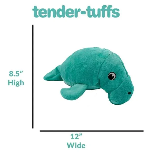 tender-tuffs Big Shots Manatee Plush Dog Toy - Image 5